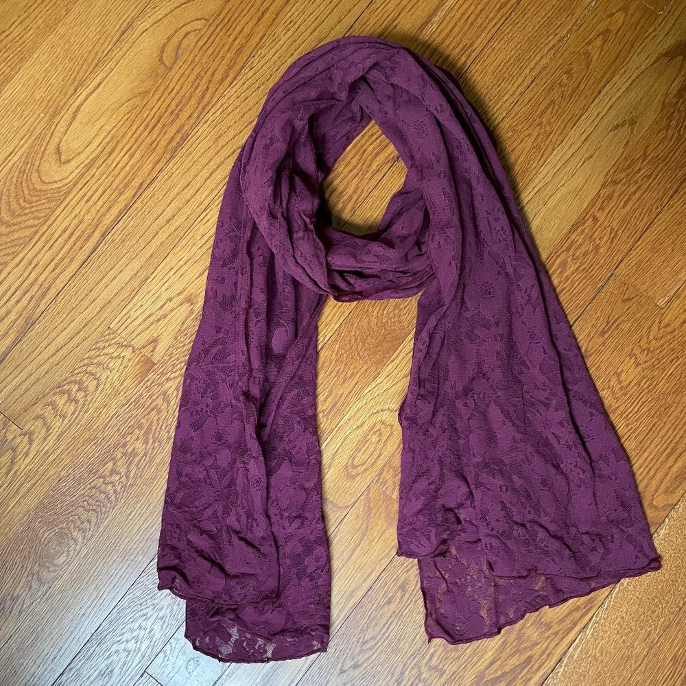 Burgundy scarf